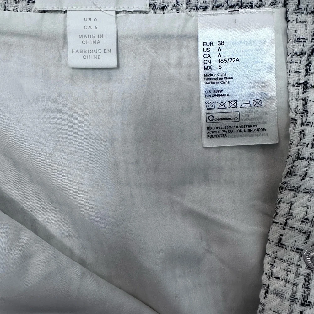 H&M Tweed Pencil Skirt - Black and White - Picture 3 of 4
